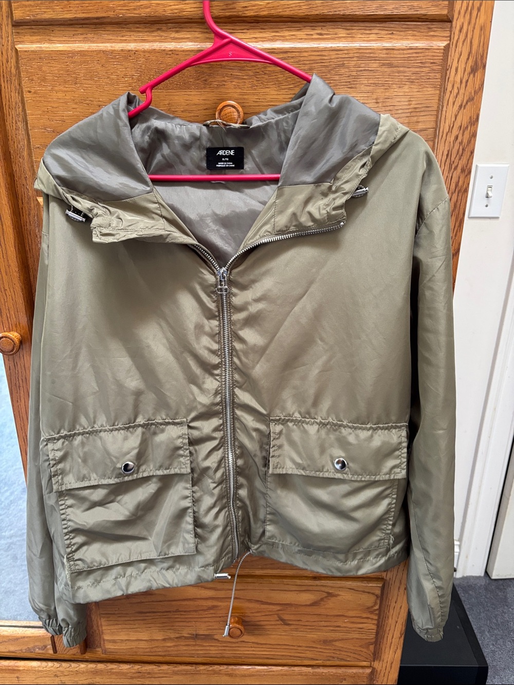 Ardene Olive Green Hooded Windbreaker
